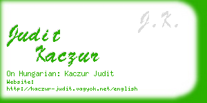 judit kaczur business card